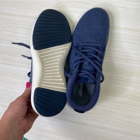 Allbirds navy Blue High top wool runner up Mizzles sneakers tennis shoes size 9 - Picture 4 of 10